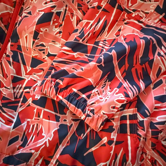 Columbia Geometric Camouflage Windbreaker Hooded Jacket XXL - Picture 8 of 10